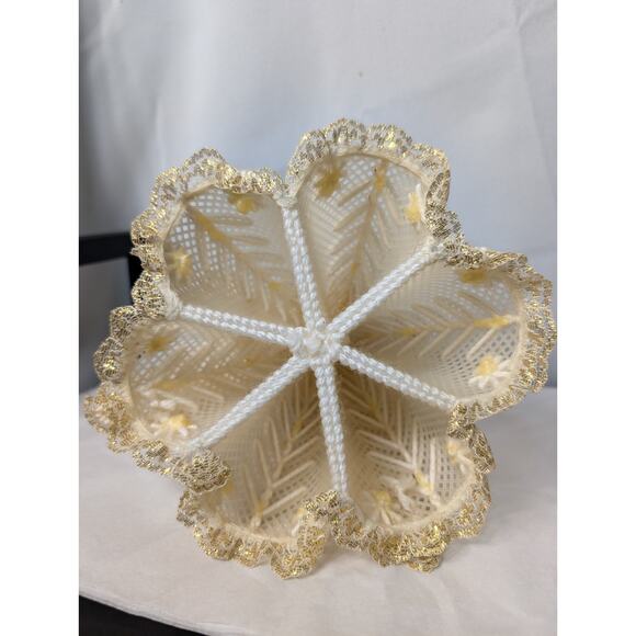 Vintage Handmade Plastic Canvas Angel Christmas Decor 1960's - Picture 4 of 5